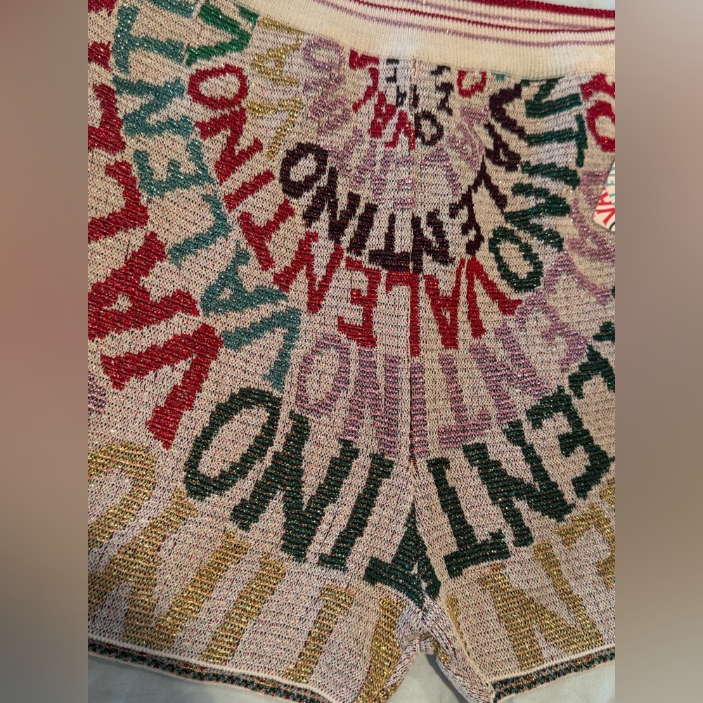Valentino Garavani Loop jacquard lurex shorts M new with tags!!! - Picture 2 of 12